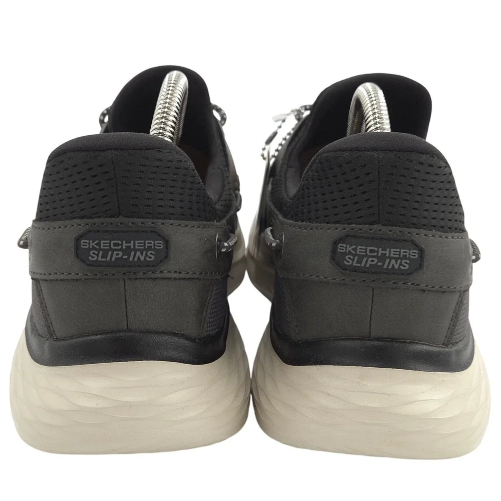 Skechers Lawson Parasail Sneaker Men 10 Gray Black Slip-Ins Boat Casual Shoe NEW